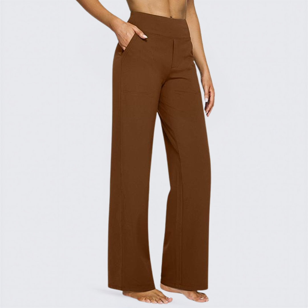 WHITNEY™ - Comfortable High-Waist Wide Leg Trousers for Yoga and Outdoor Fun
