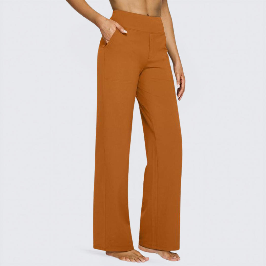 WHITNEY™ - Comfortable High-Waist Wide Leg Trousers for Yoga and Outdoor Fun