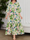 Leah™ | Floral Print Ruffle Dress