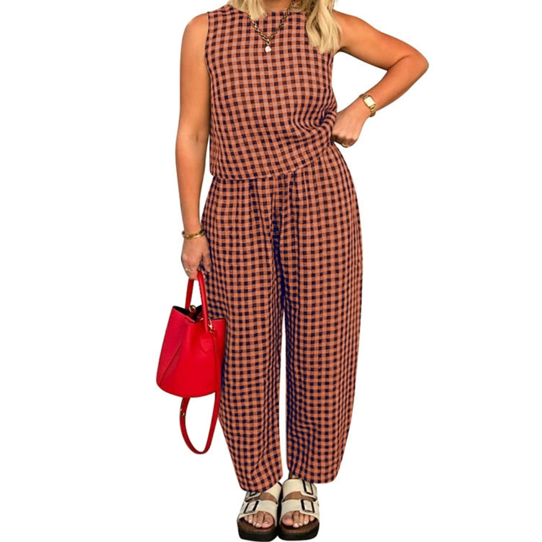 SHANIAH™ – Loose Fit Pocket Crop Top & Trousers Set