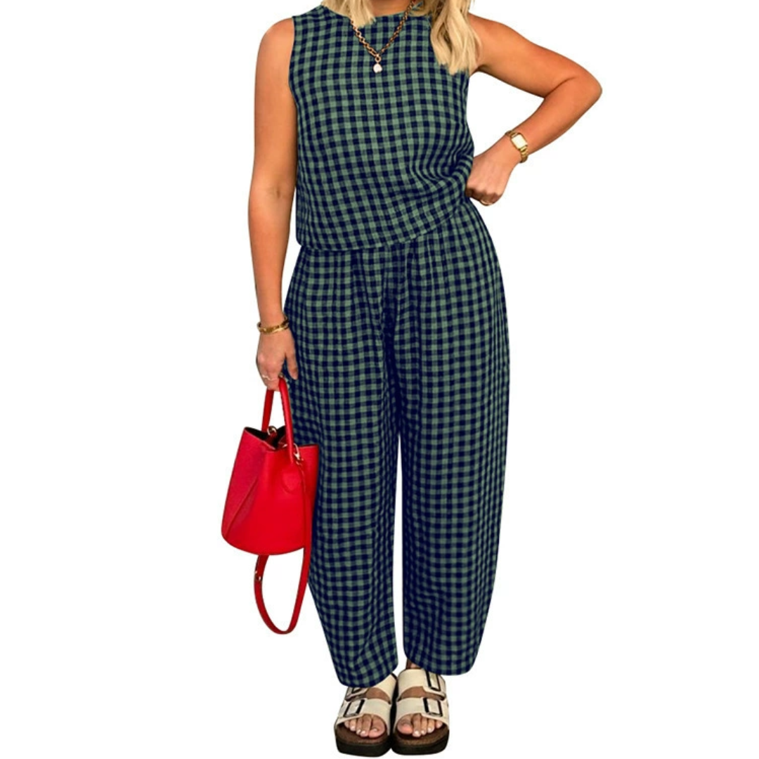 SHANIAH™ – Loose Fit Pocket Crop Top & Trousers Set