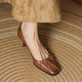 Marisol Leather Pumps with Square Toe Shape