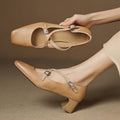 Marvane Leather Kitten Heels