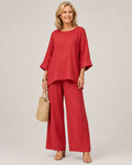 Prue™ | Oversized Tunic Wide Leg Pant Set