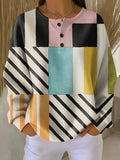 Karina™ - Sweater with Colorful Check Pattern