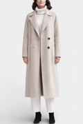 Clara Long Structured Wool Coat with Refined Silhouette