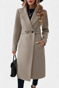Hédia Classic Double-Breasted Mid-Length Coat