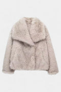 Aurorette Oversized Faux Fur Coat with Statement Collar