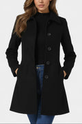 Louane Winter Coat with Single Button and Fitted Waist