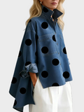 Pollie™ Artistic Polka Dot Denim Top